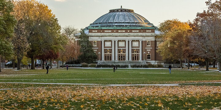 Foellinger Auditorium in Fall