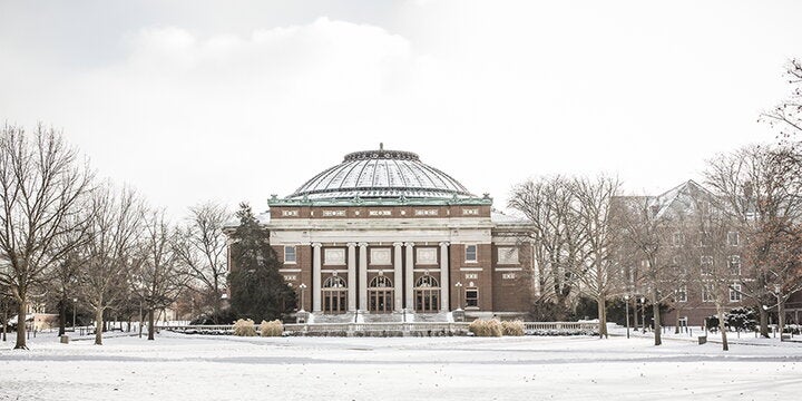 Foellinger Auditorium in Winter