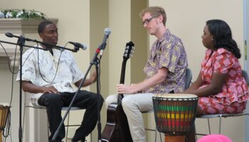 Students playing music at SILMW