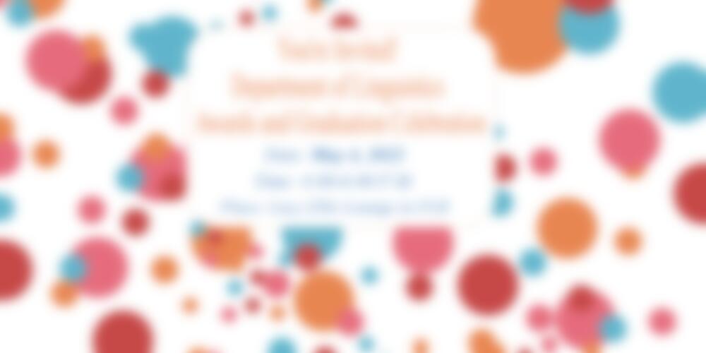 invitation banner with colorful rounds