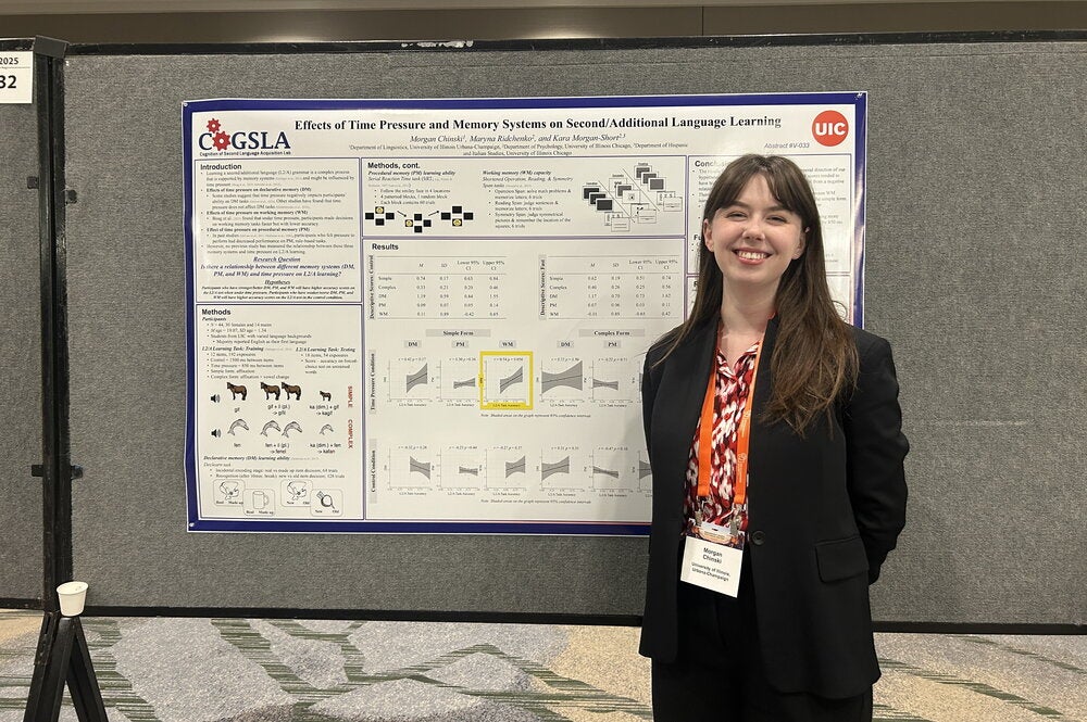 Morgan Chinski at the Psychonomic Society