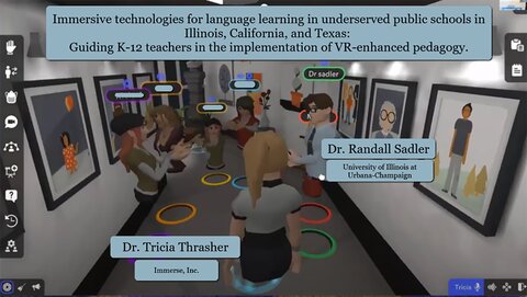 image showing student and teachers working in a VR platform, Immerse