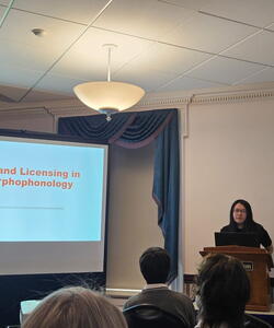 Angie Lee presenting at UG symposium