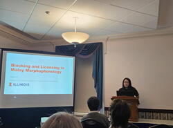 Angie Lee presenting at UG symposium