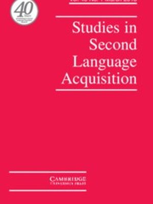 Studies in Second Language Acquisition, cover