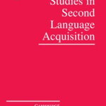 Studies in Second Language Acquisition, cover